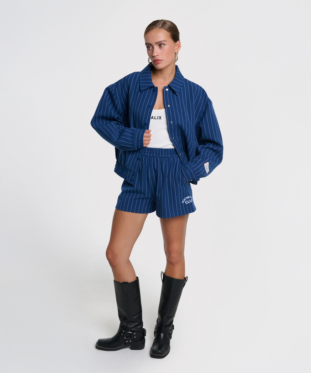 Clean striped bomber -  - Bobbie Rose