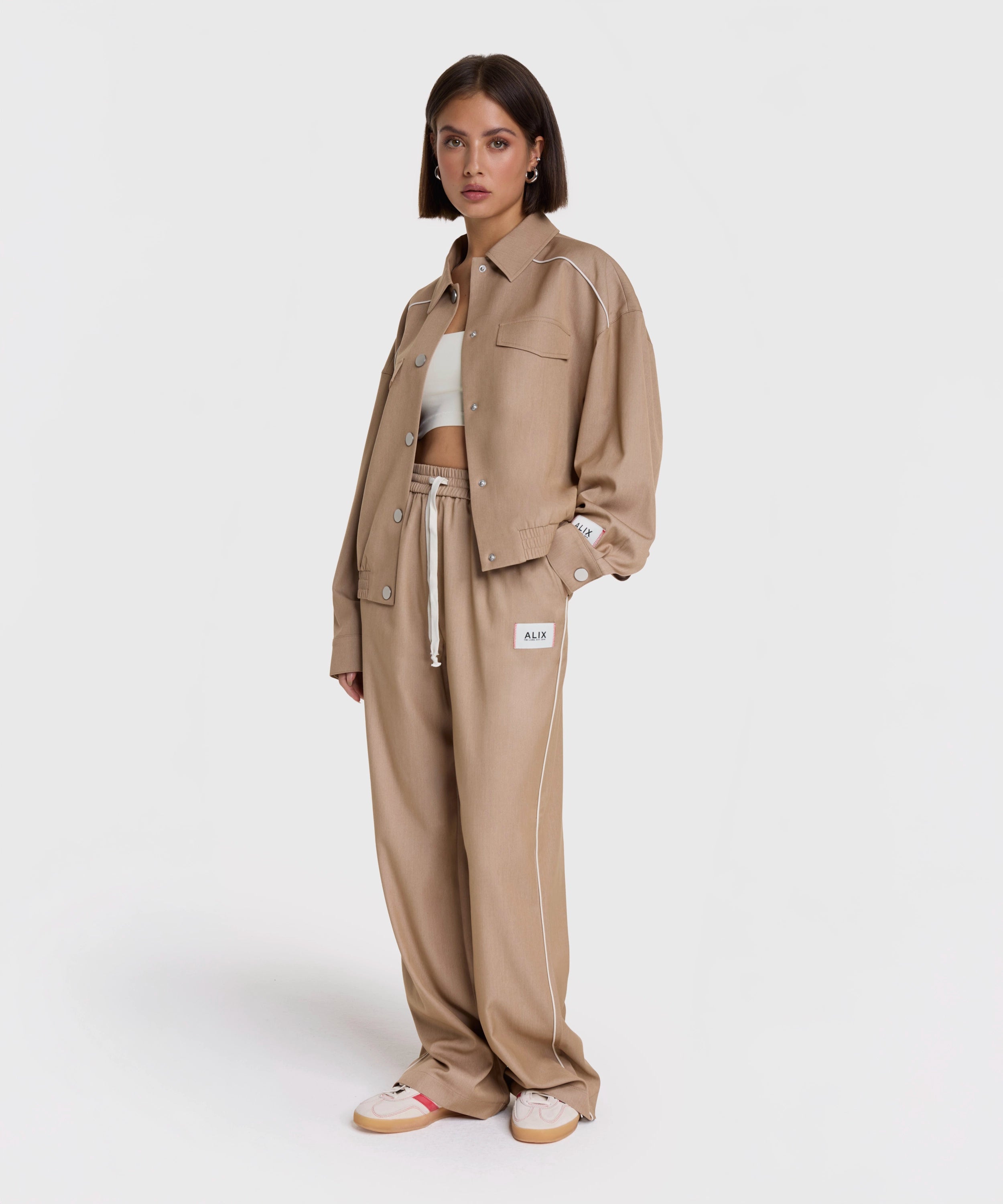 Ladies woven 2 tone pants