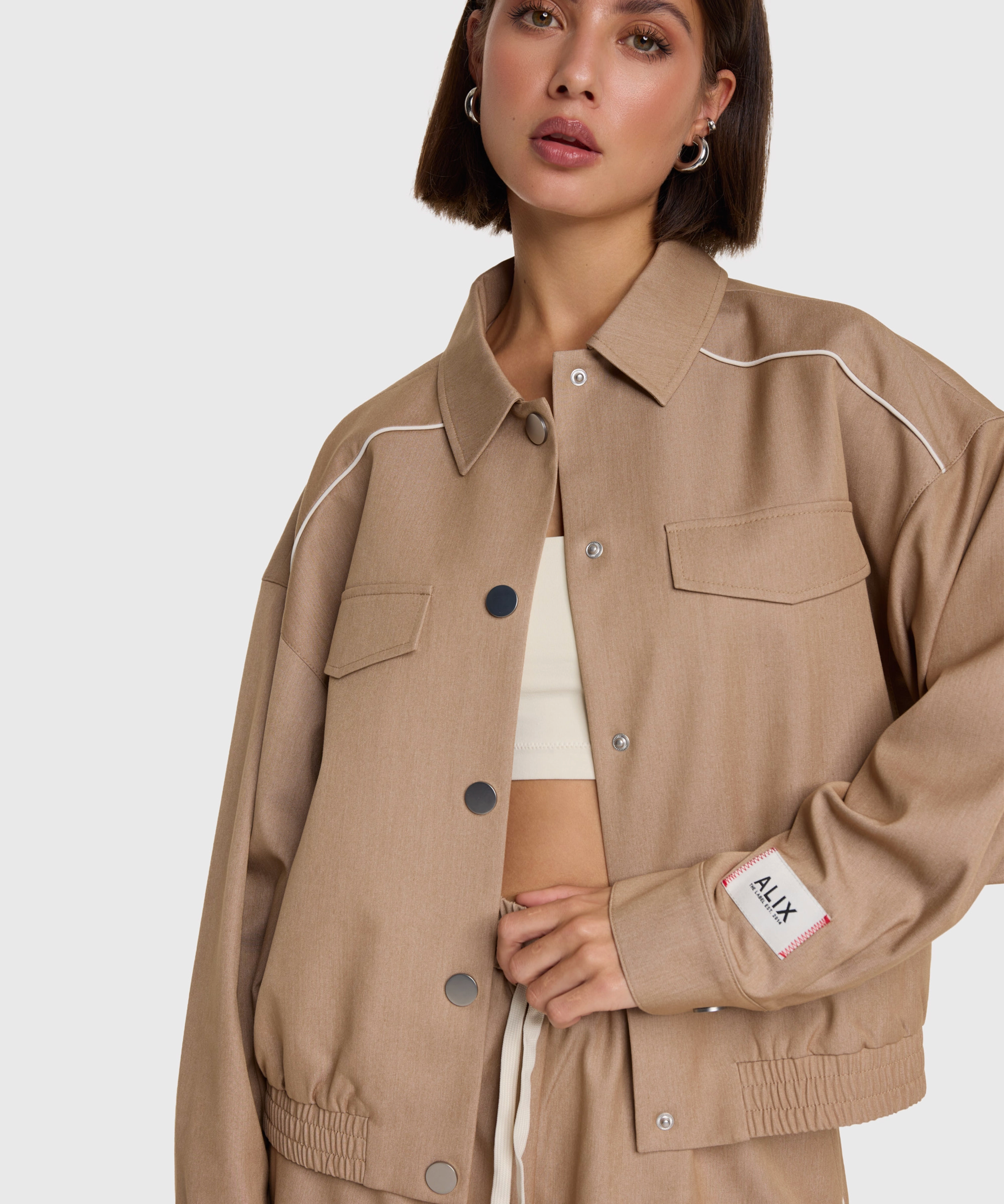 Ladies woven 2 tone pants