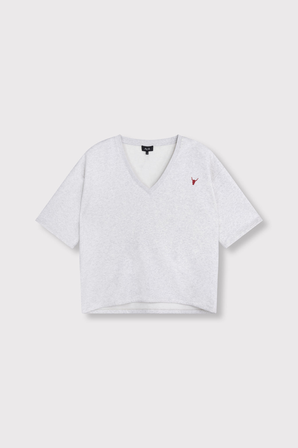 Ladies knitted v-neck shortsleeve sweater