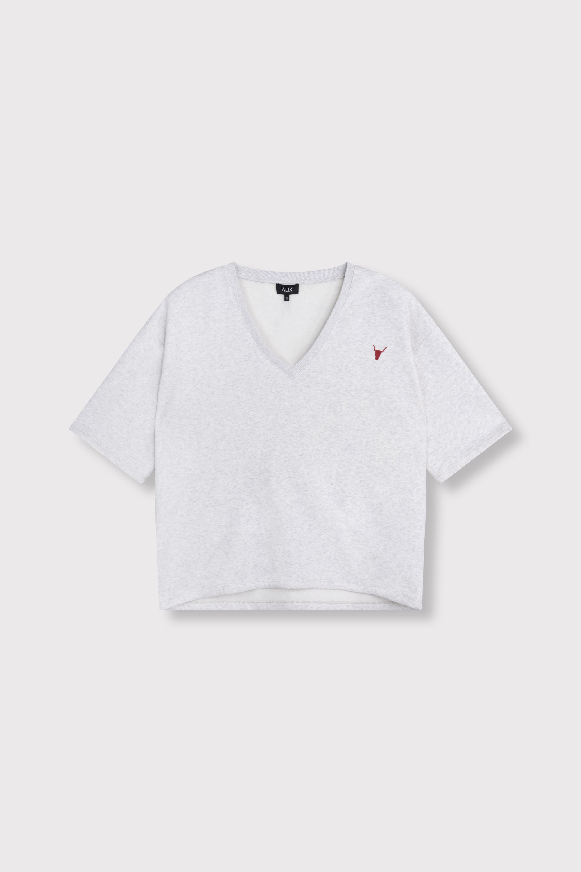 Ladies knitted v-neck shortsleeve sweater