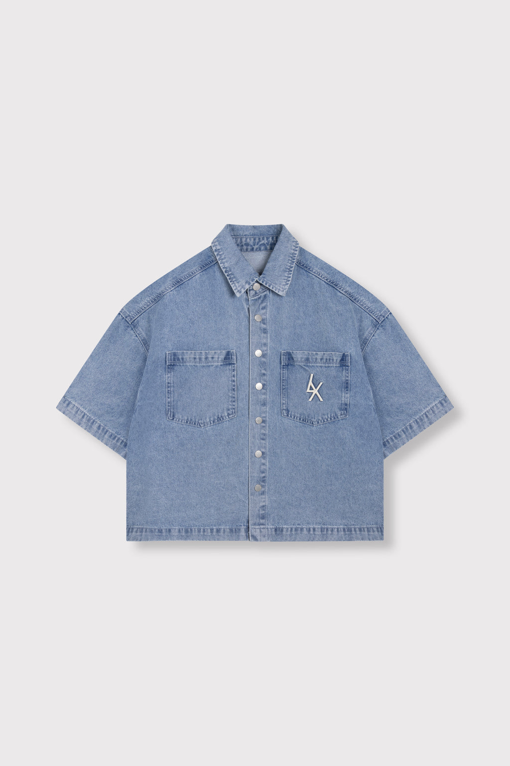 Denim Shortsleeve Blouse -  - Bobbie Rose