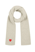 Sjaal met hart detail - Off White -  - Bobbie Rose