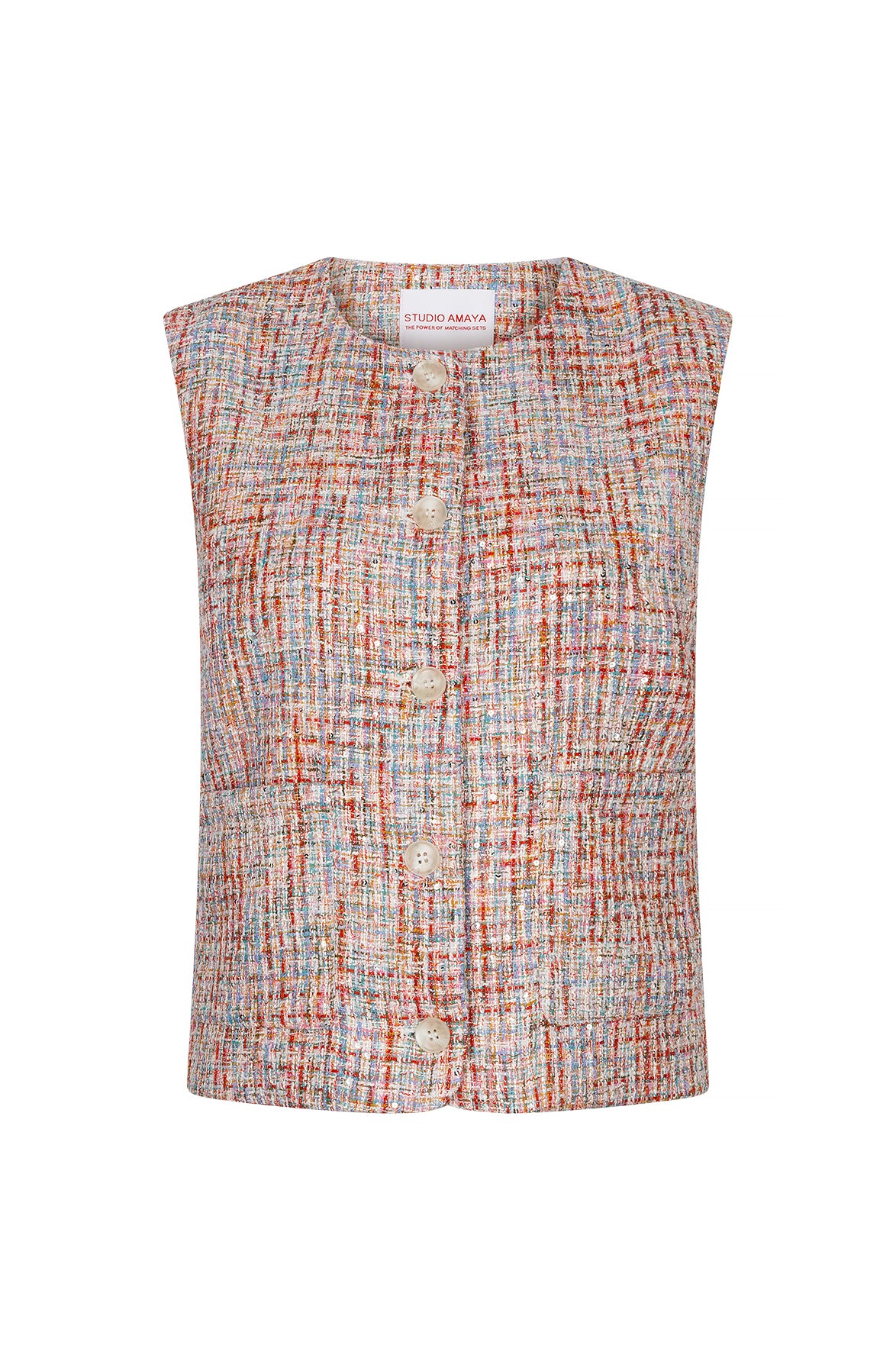 Coco Gilet Boucle - Multi Print