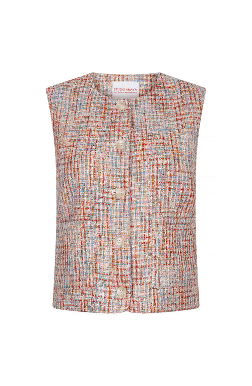 Coco Gilet Boucle - Multi Print