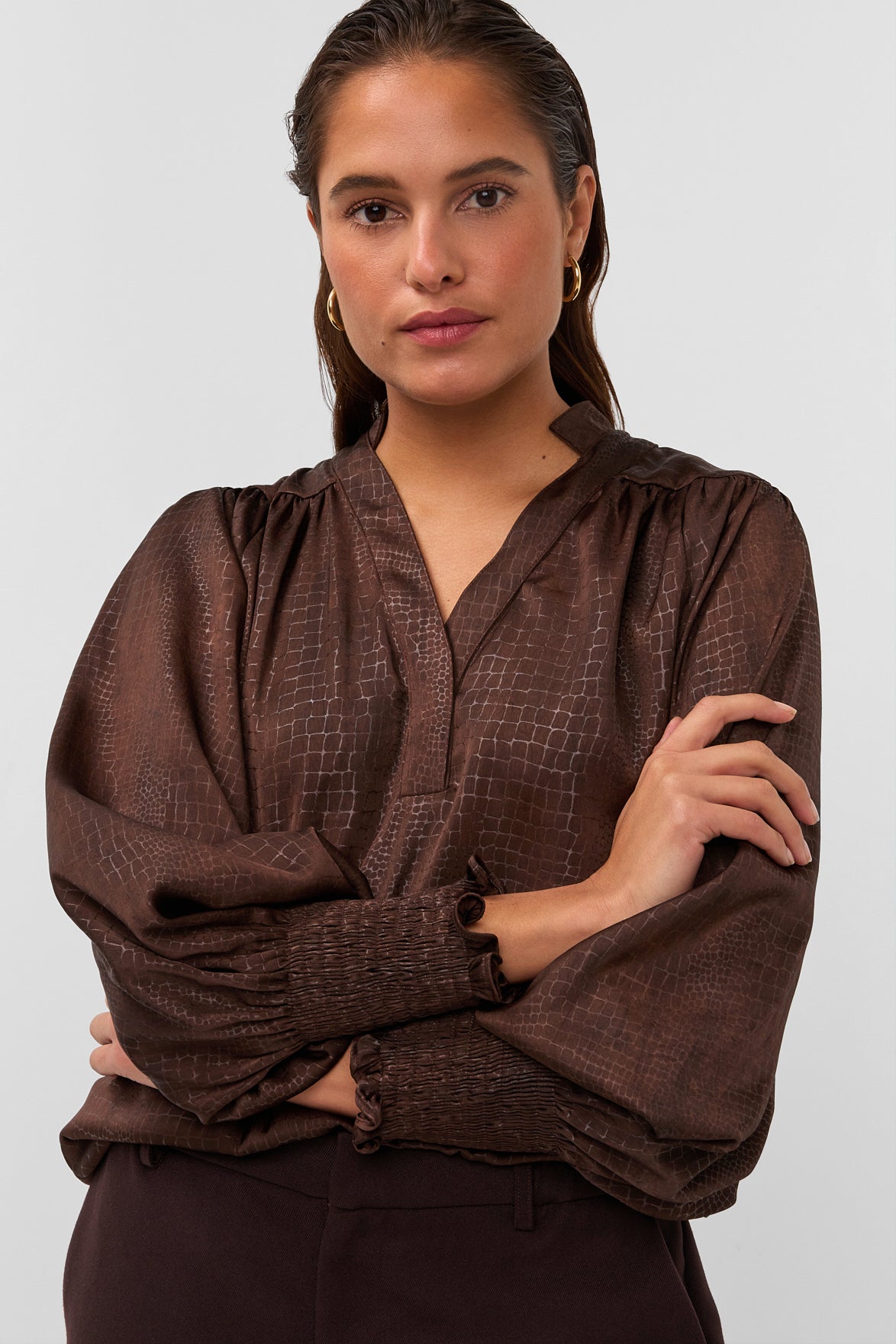 Lune Blouse - Brown