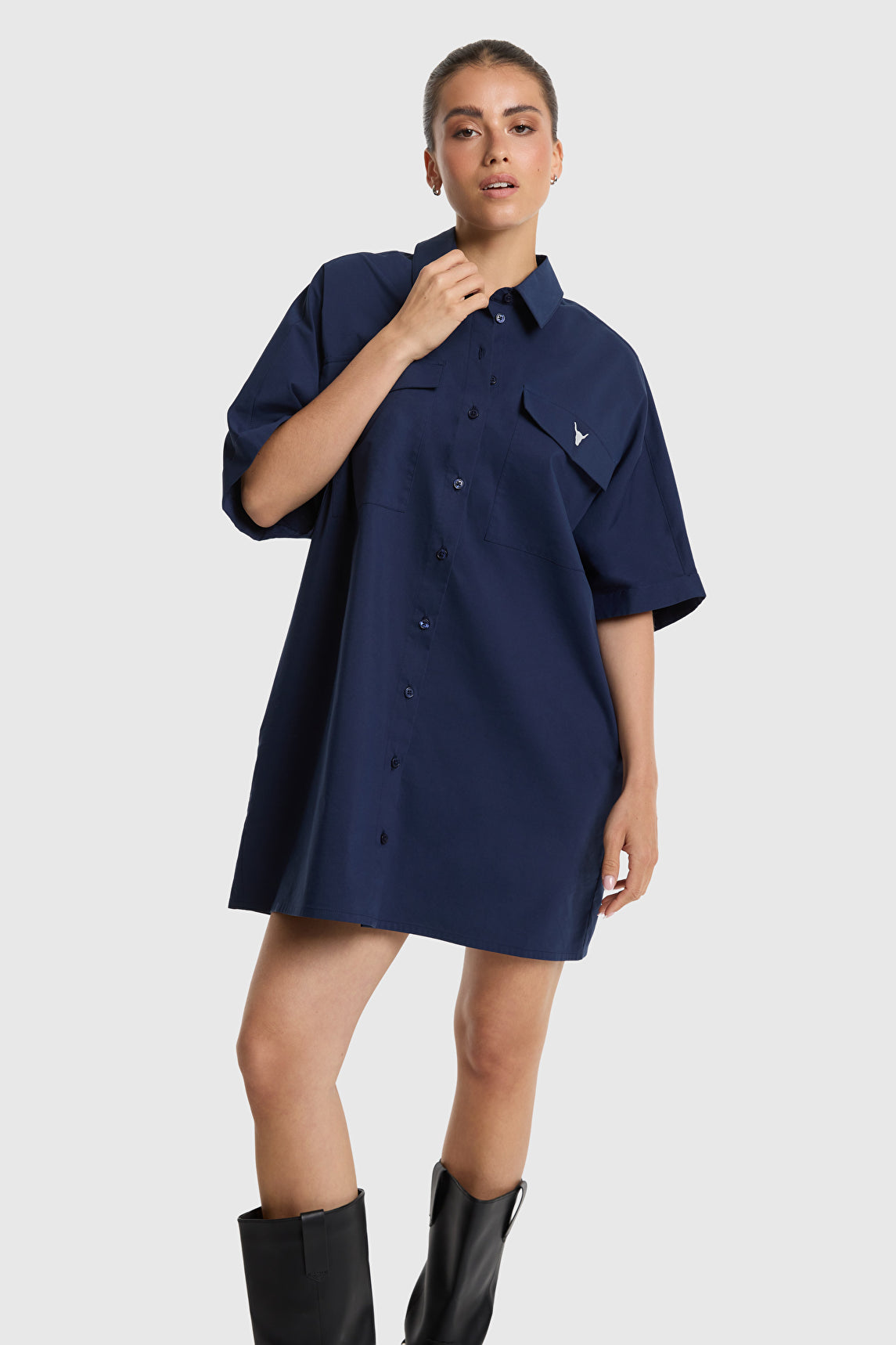 Blouse Dress - Navy