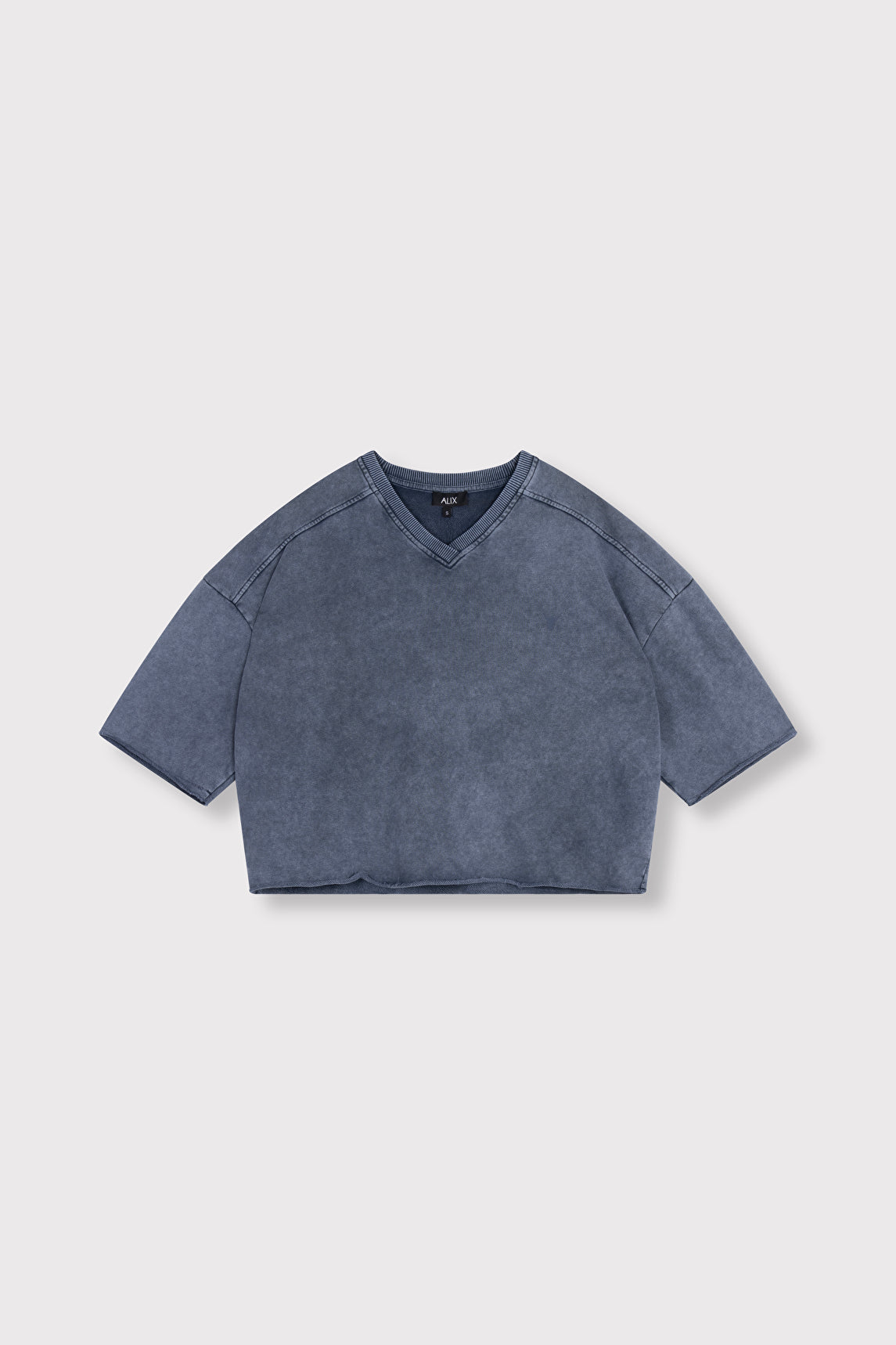 Cut Seam Sweat T-Shirt - Navy