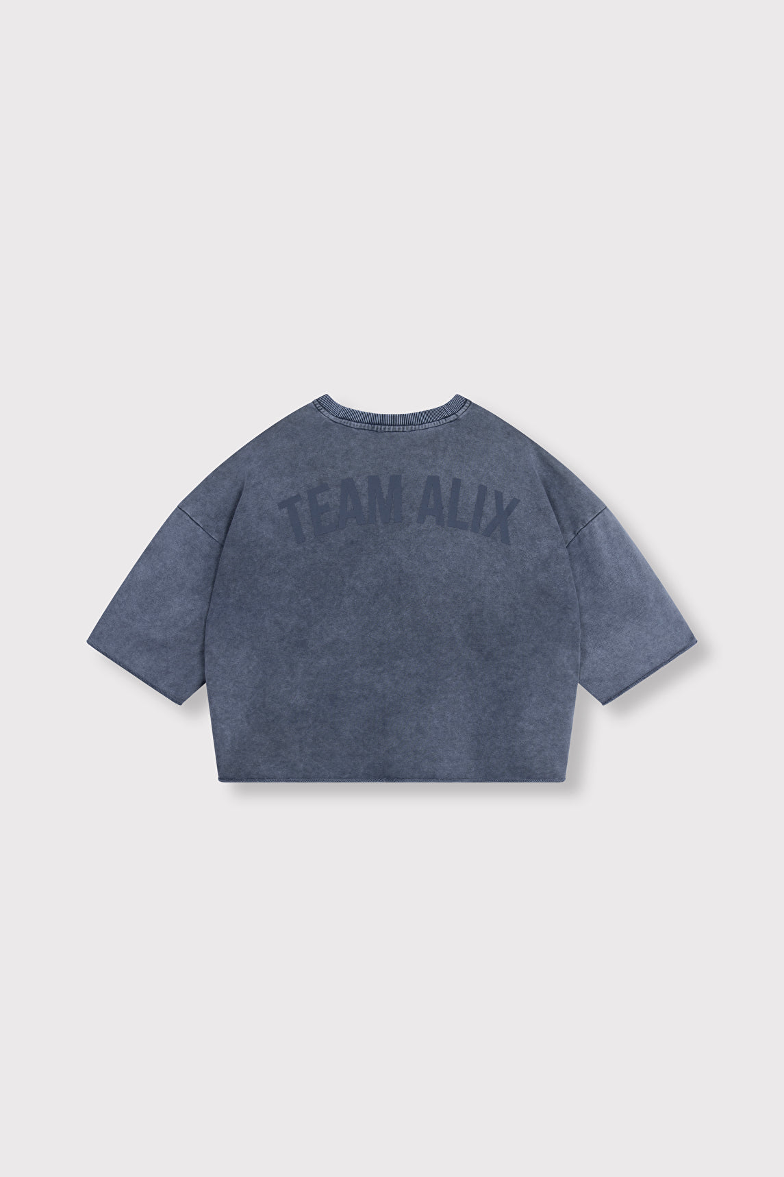 Cut Seam Sweat T-Shirt - Navy