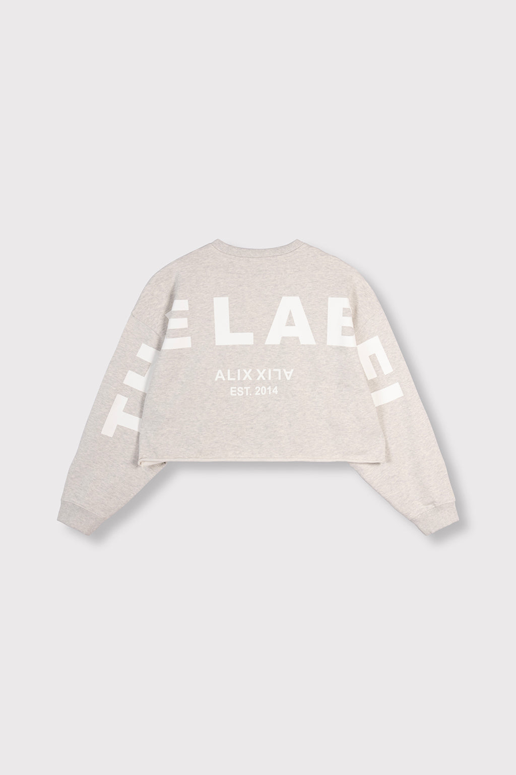 Back Print Sweater - Light Grey